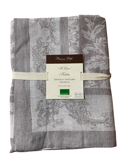 Piazza Pitti Florence tablecloth without napkins square m/linen art. Katia