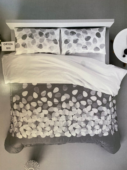 Mirabello parure copripiumino letto singolo (senza il lenzuolo di sotto) in puro Percalle di Cotone art. Oryza