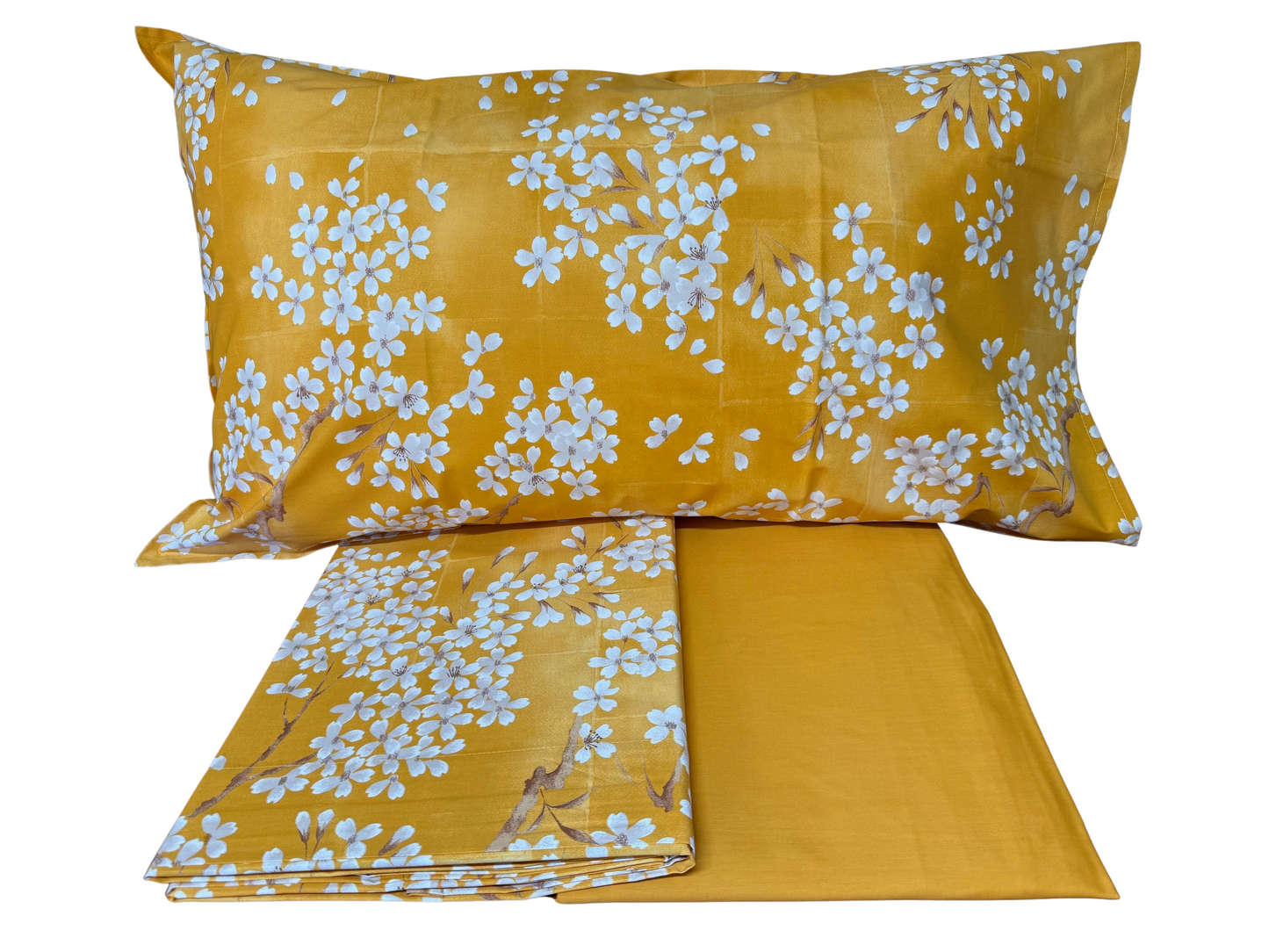 Fazzini Complete Single and a Half Bed Sheets French Size Maxi in Pure Cotton Percale with White Lacquer Overprint art Kimono