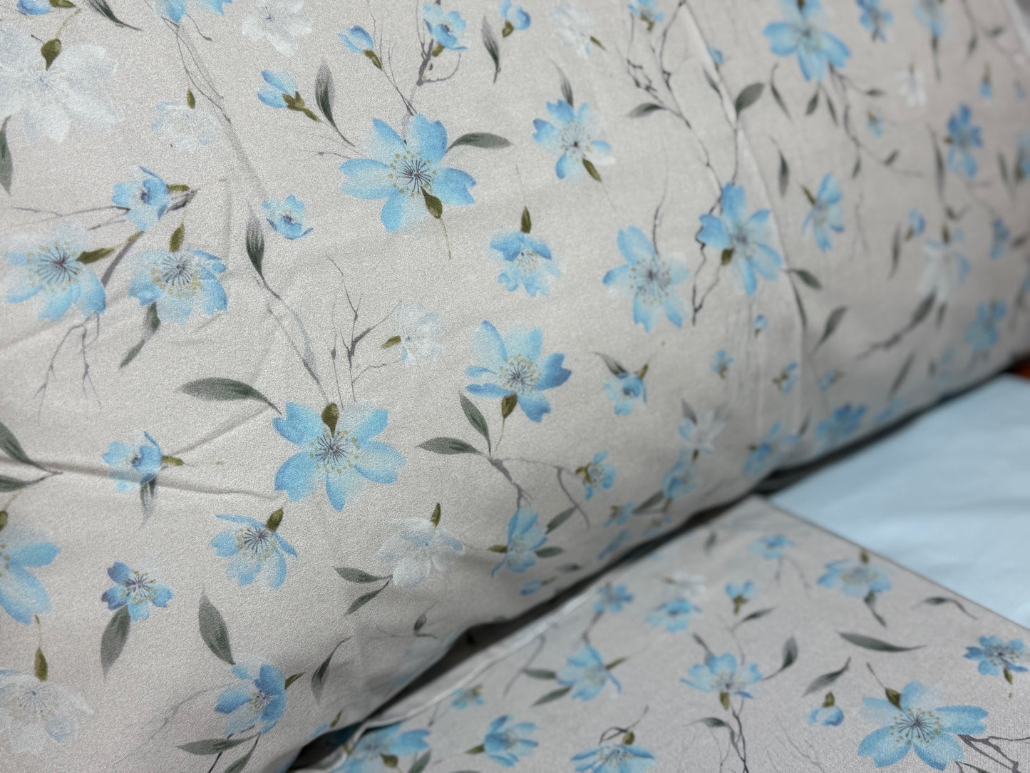 Mirabello Completo Lenzuola letto singolo in fine Percalle di Cotone, Effetto copriletto con Doppia Balza Art. Cherry tree