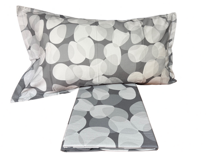 Mirabello parure copripiumino letto singolo (senza il lenzuolo di sotto) in puro Percalle di Cotone art. Oryza