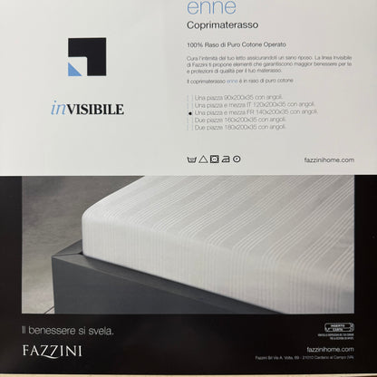 Fazzini Coprimaterasso varie misure in 100% Puro Raso di Cotone con angoli art. ENNE