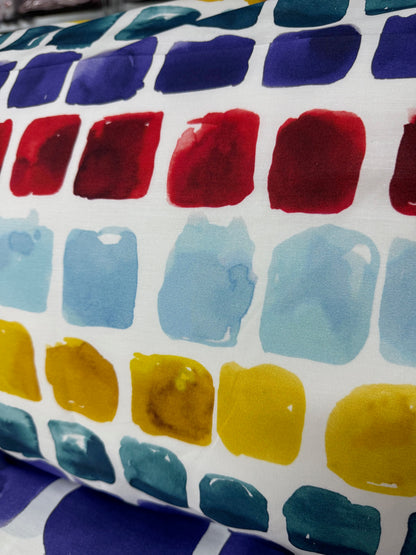 Fazzini parure lenzuola matrimoniale (senza il lenzuolo di sotto) in Puro Percalle di Cotone effetto copriletto art. Palette