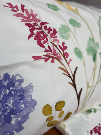 Fazzini parure lenzuola matrimoniale (senza il lenzuolo di sotto) in Puro Percalle di Cotone effetto copriletto art. Pistilli