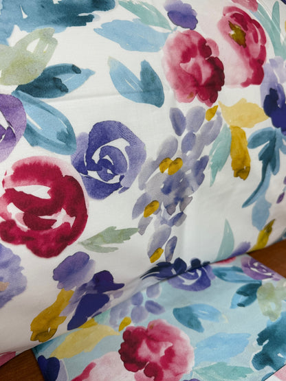 Fazzini parure lenzuola matrimoniale (senza il lenzuolo di sotto) in Puro Percalle di Cotone effetto copriletto art. Petali