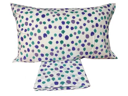 Fazzini parure lenzuola per Letto Singolo (senza il lenzuolo di sotto) in Puro Percalle di Cotone art. Semi