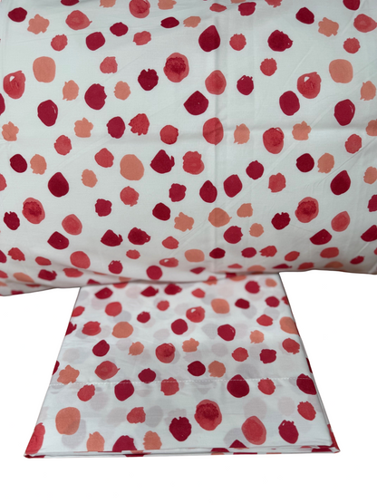 Fazzini parure lenzuola per Letto Singolo (senza il lenzuolo di sotto) in Puro Percalle di Cotone art. Semi