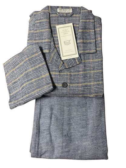 Pyjama classique pour homme Bip Bip avec col chemise en flanelle de pur coton chaud Art. E 020005