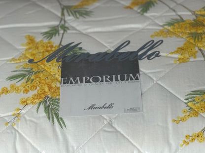 Mirabello Carrara Trapuntino Matrimoniale peso Primaverile in Puro Percalle di cotone art. Mimose