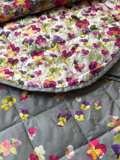 Mirabello copriletto/quilt letto singolo mezza stagione in Puro Percalle di Cotone double-face art. Violette