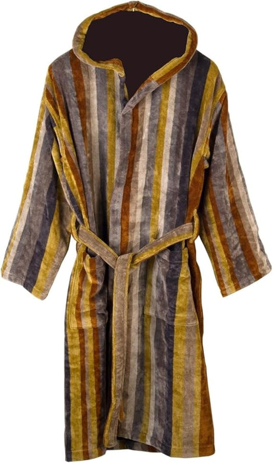 Mirabello Carrara unisex velour terry hooded bathrobe art. John