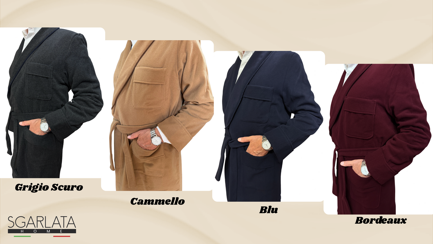 Vestaglia da Camera per Uomo in Lana e Cashmere modello Scialle Classico art. Londra