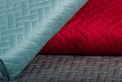 Sgarlata Home Trapuntino Quilt Matrimoniale Balzato 100% Raso di Puro Cotone 300TC Art. Helen