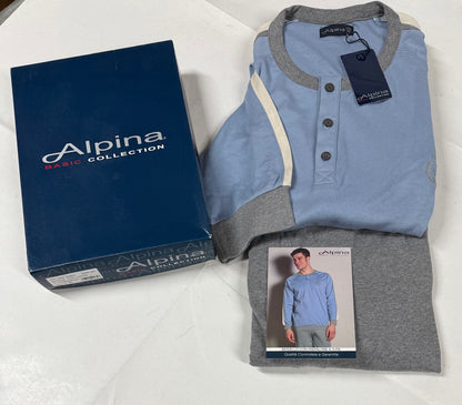 Alpina pigiama uomo in puro cotone interlock peso autunnale art. Romeo