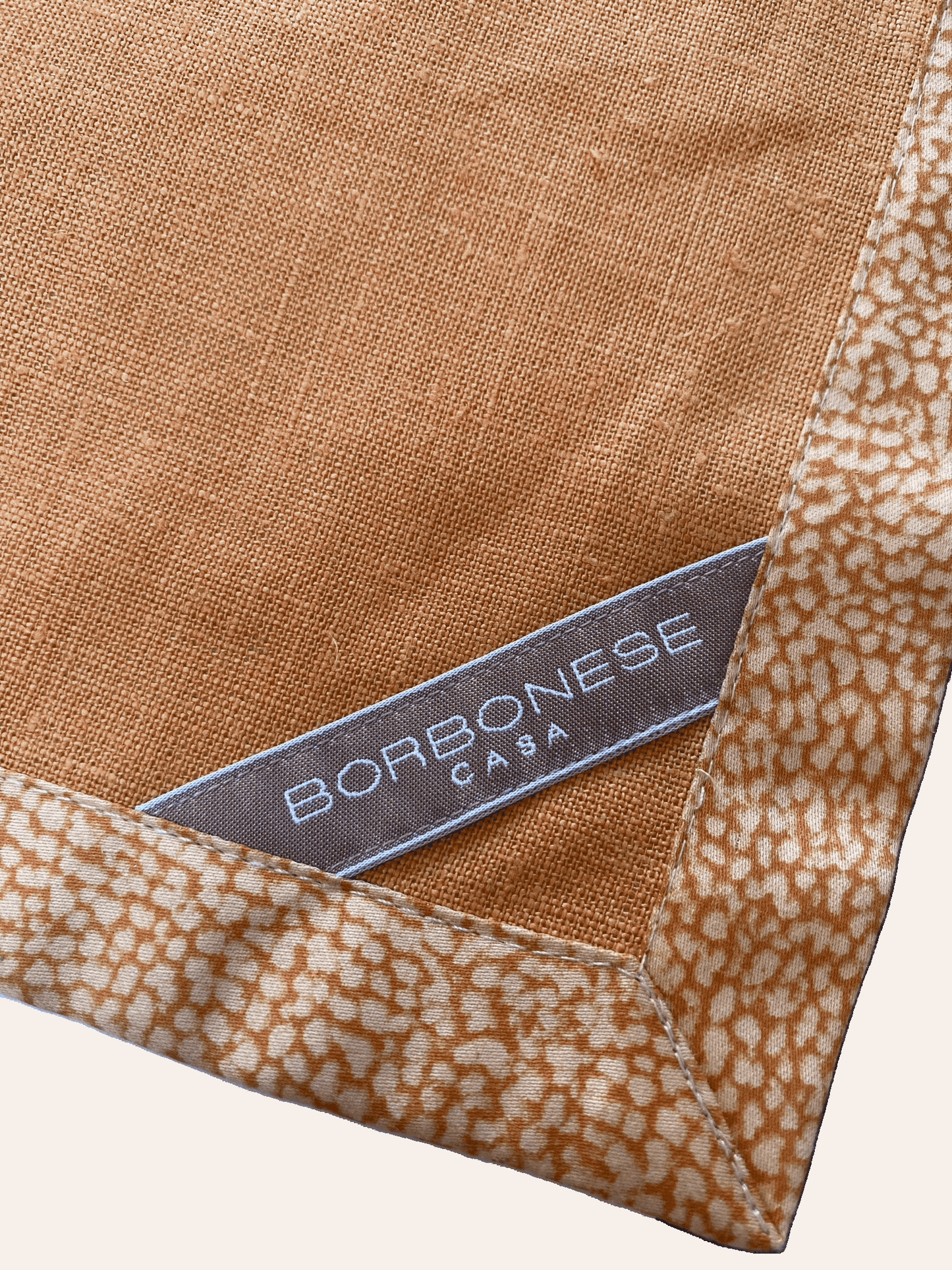 Borbonese Casa, runner con tovaglioli in puro Lino 100% cm. 145x53