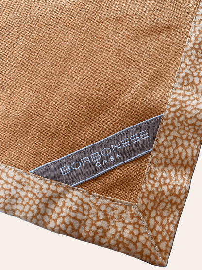 Borbonese Casa, runner con tovaglioli in puro Lino 100% cm. 145x53
