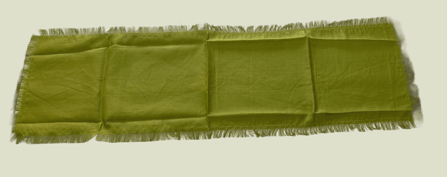 Preziosa Home runner in Puro Lino 100% con frange art. Saint Tropez