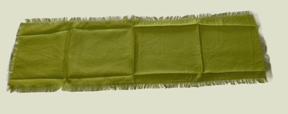 Preziosa Home runner in Puro Lino 100% con frange art. Saint Tropez