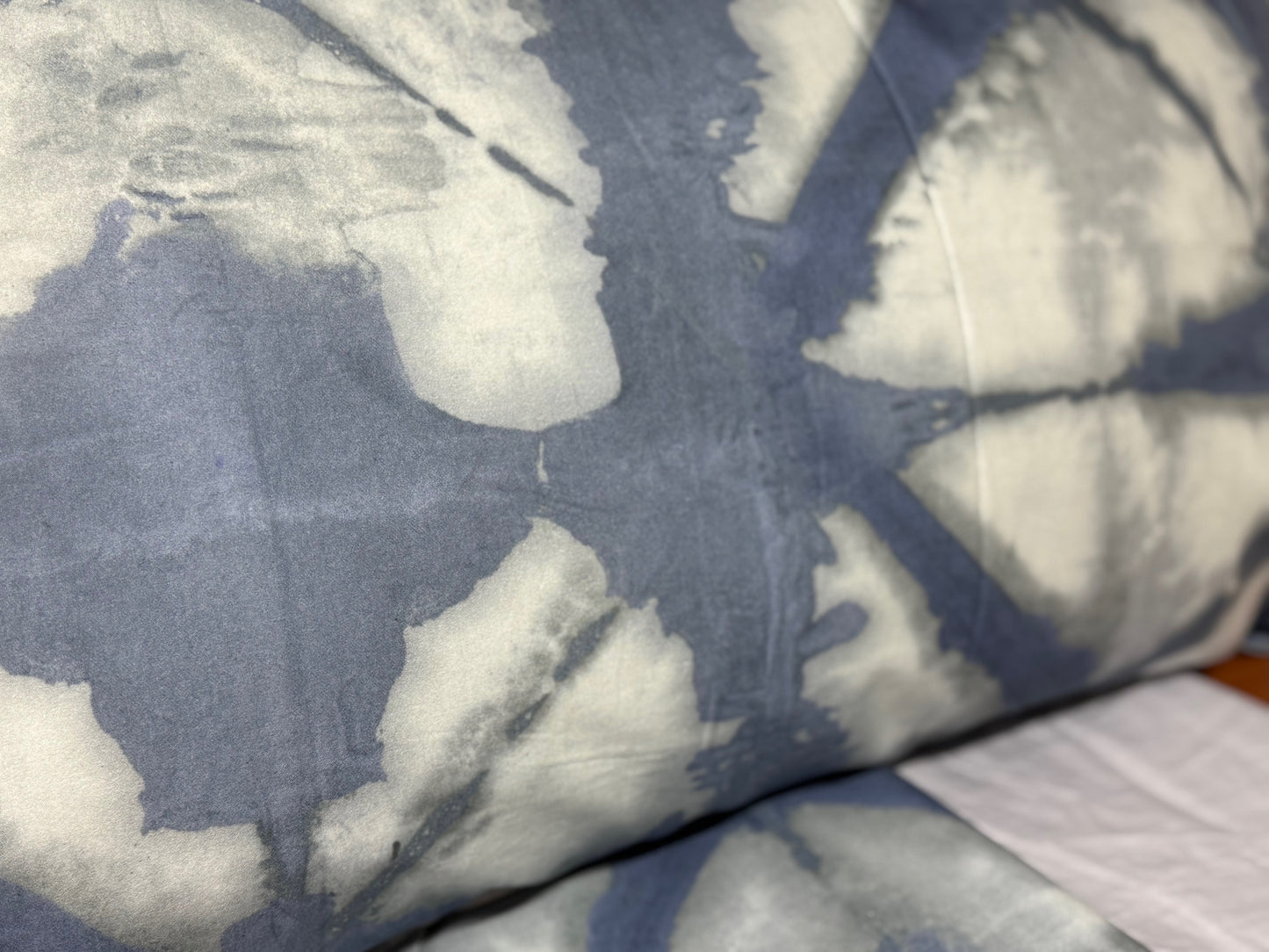 Mirabello Completo Lenzuola letto singolo in fine Percalle di Cotone, Effetto copriletto con Doppia Balza Art. Shibori