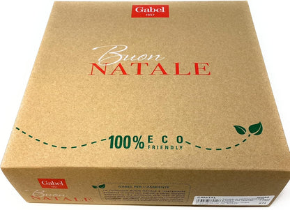 Tovaglia da tavola Natalizia Senza tovaglioli Gabel Art. Cristal Stampata con Glitter su panama di puro cotone tinta unita Rotonda