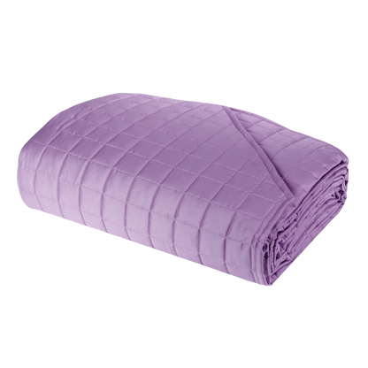 Fazzini Elegante Copriletto Quilt matrimoniale cm. 270x270 peso per mezza stagione tinta unita in Puro Raso di Cotone 300TC art. Trecento