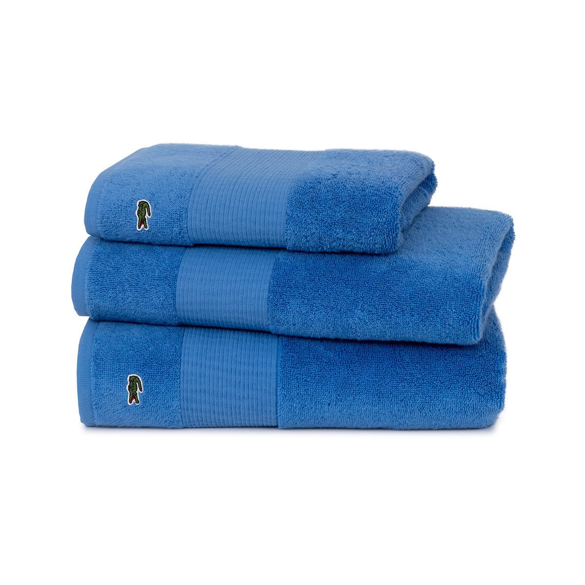 Lacoste coppia asciugamani 1+1 spugna 600 gr/mq art. Lecroco