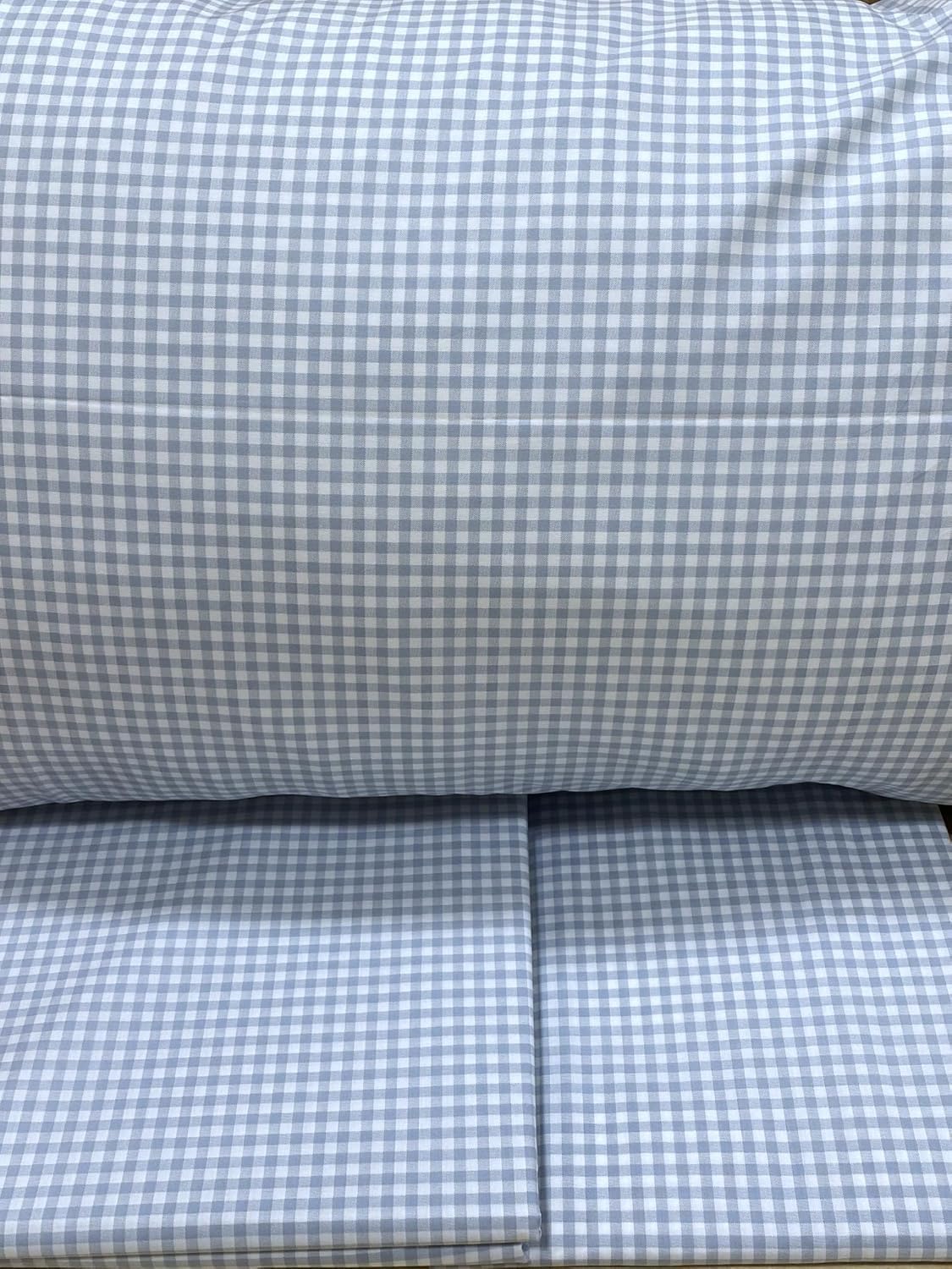 Parure de draps complète Mirabello Carrara pour lit simple en percale 100% pur coton art. Tremble