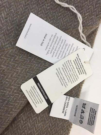 Coccoy Sciarpa Uomo in Pura Lana (45% Cashmere, 55% Lana Merino) con frange gr. 225 mq cm. 30x190 art. Gaston