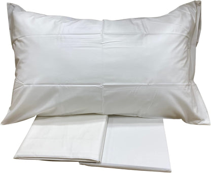 Fazzini Double bed sheet set in pure cotton satin 300TC silky effect art. Trecento top quality