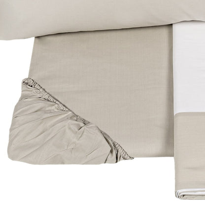 Fazzini complete double bed sheets solid color in Pure Cotton Percale 200TC art. Dialogo