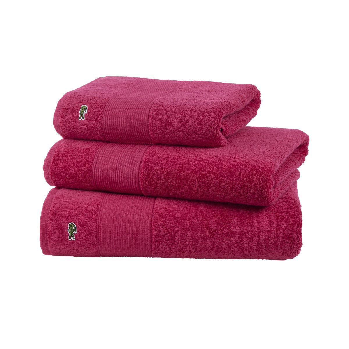 Lacoste coppia asciugamani 1+1 spugna 600 gr/mq art. Lecroco