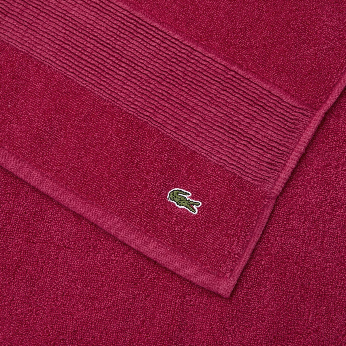 Lacoste coppia asciugamani 1+1 spugna 600 gr/mq art. Lecroco