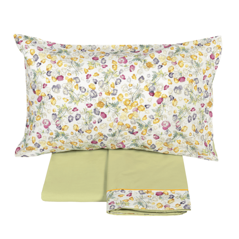 Fazzini completo lenzuola matrimoniali in Puro Percalle di Cotone art. Blooms