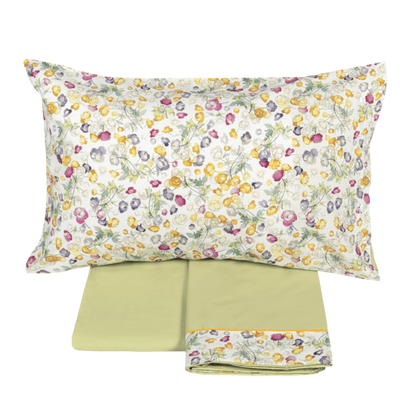 Fazzini completo lenzuola matrimoniali in Puro Percalle di Cotone art. Blooms