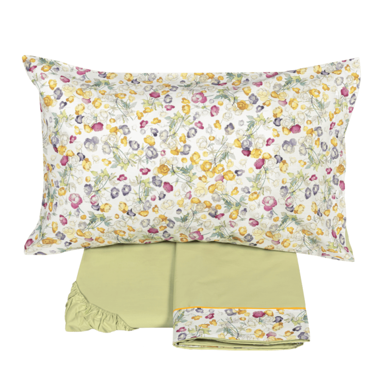 Fazzini completo lenzuola matrimoniali in Puro Percalle di Cotone art. Blooms