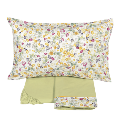 Fazzini completo lenzuola matrimoniali in Puro Percalle di Cotone art. Blooms