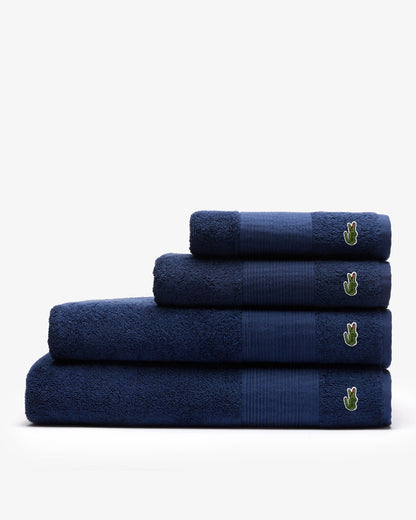 Lacoste coppia asciugamani 1+1 spugna 600 gr/mq art. Lecroco