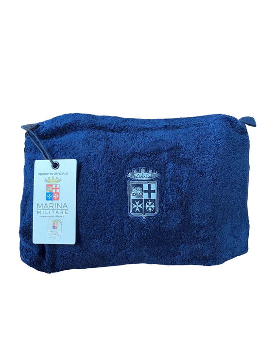 Marina Militare beauty case in pura spugna idrofila e chiusura con zip