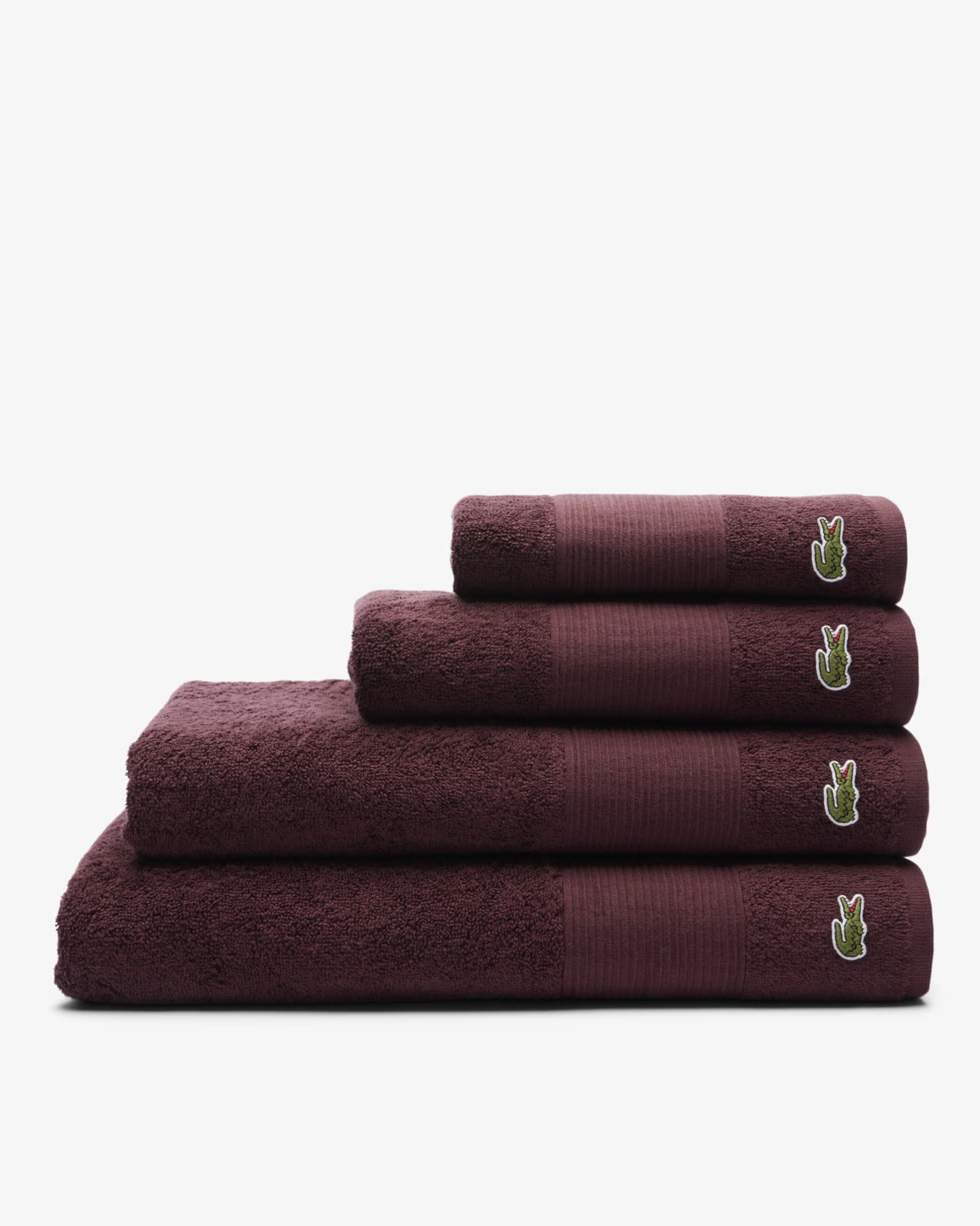 Lacoste coppia asciugamani 1+1 spugna 600 gr/mq art. Lecroco