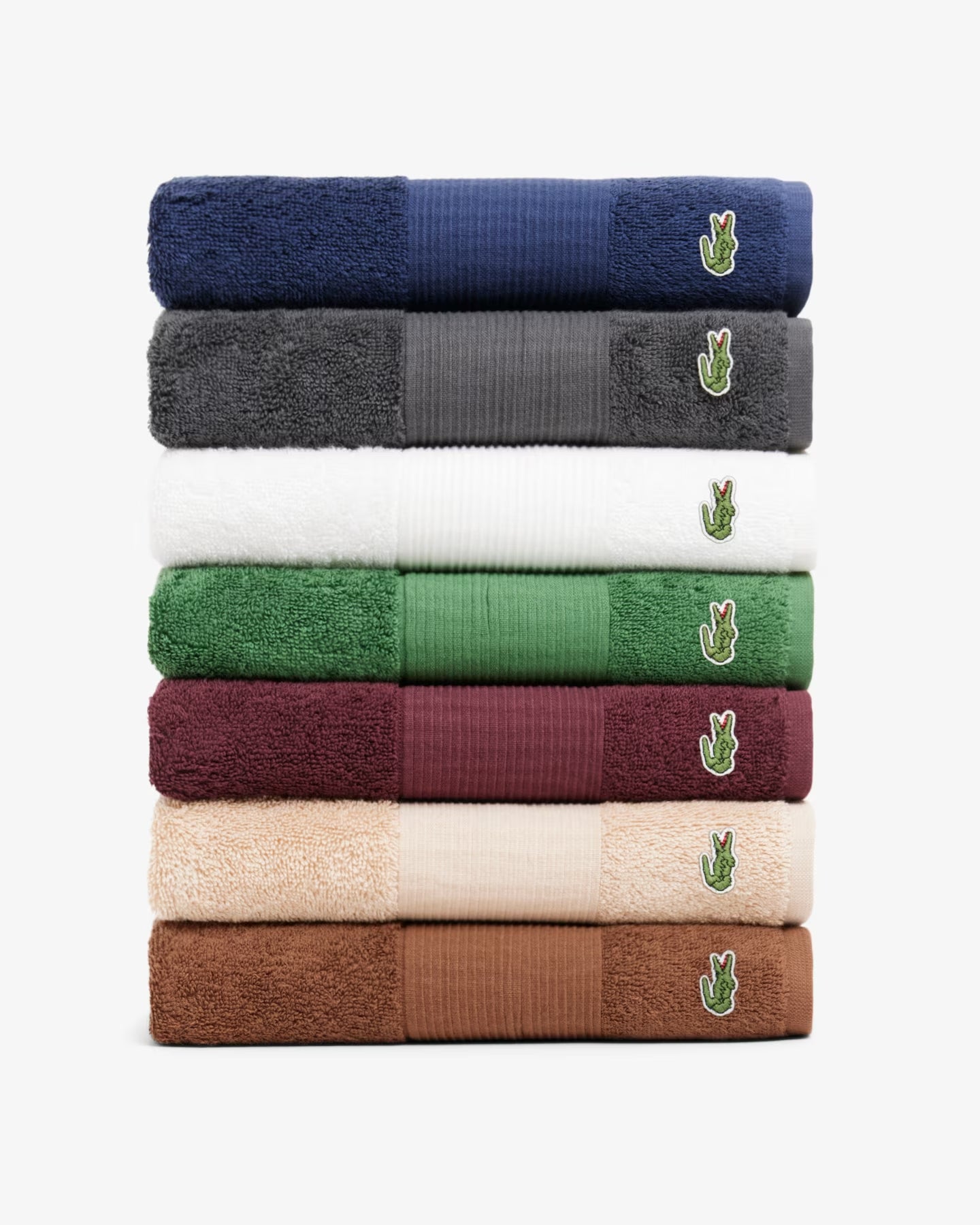 Lacoste coppia asciugamani 1+1 spugna 600 gr/mq art. Lecroco