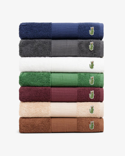 Lacoste coppia asciugamani 1+1 spugna 600 gr/mq art. Lecroco