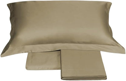 Fazzini Double bed sheet set in pure cotton satin 300TC silky effect art. Trecento top quality