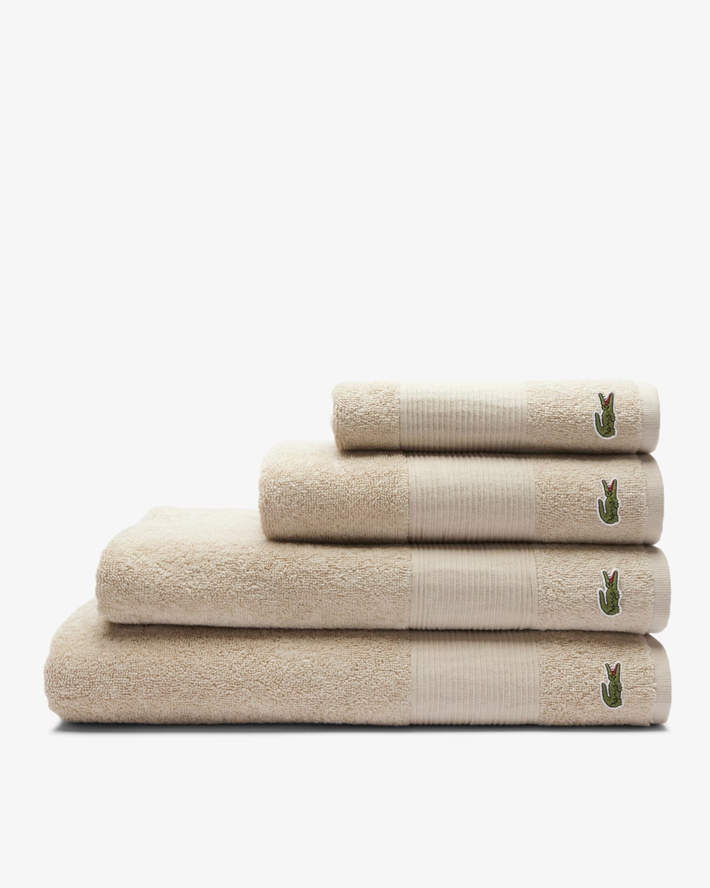 Lacoste coppia asciugamani 1+1 spugna 600 gr/mq art. Lecroco