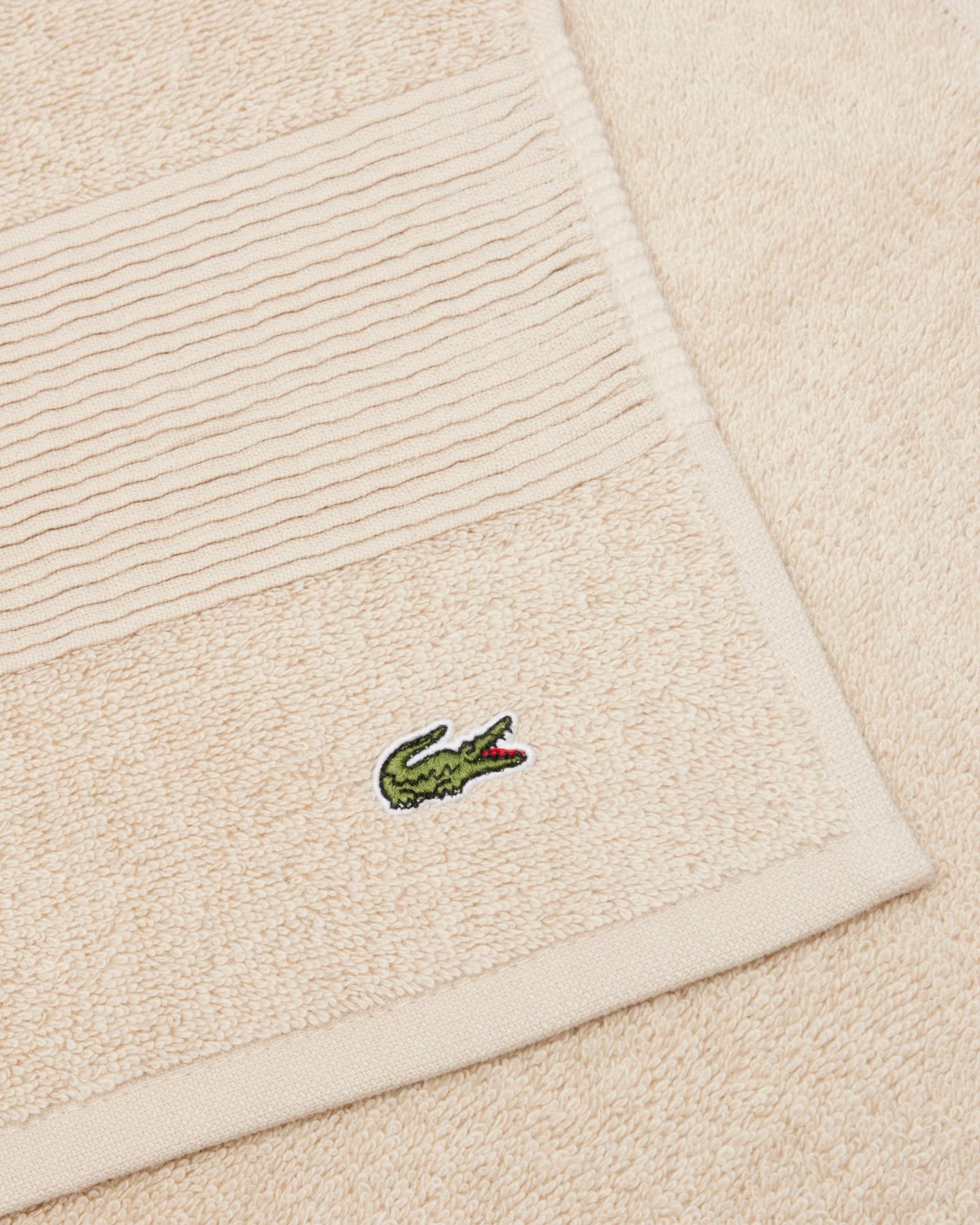Lacoste coppia asciugamani 1+1 spugna 600 gr/mq art. Lecroco