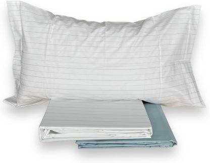 Mirabello Completo Lenzuola Letto Due Piazze in Puro Percalle di Cotone art. Bristol