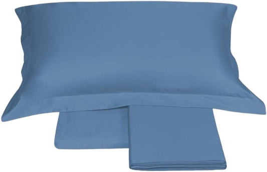 Fazzini Double bed sheet set in pure cotton satin 300TC silky effect art. Trecento top quality