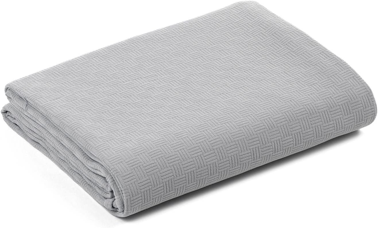 Caleffi Copriletto per letto singolo di puro cotone peso leggero cm. 170x260 Colore Grigio art. Rodeo