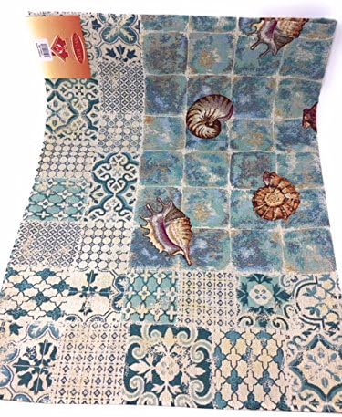 Art Home Table Mat Square in Gobelin Fabric Art. Coquillage