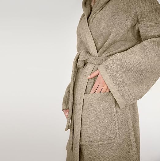 Fazzini Unisex terry bathrobe with hood art. Square