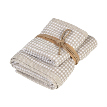 Fazzini Coppia di Asciugamani 1+1 (Viso+Ospite) in Puro Cotone 550 gr/mq Art. Square